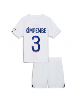 Paris Saint-Germain Presnel Kimpembe #3 Replika Borta Kläder Barn 2023-24 Kortärmad (+ byxor)